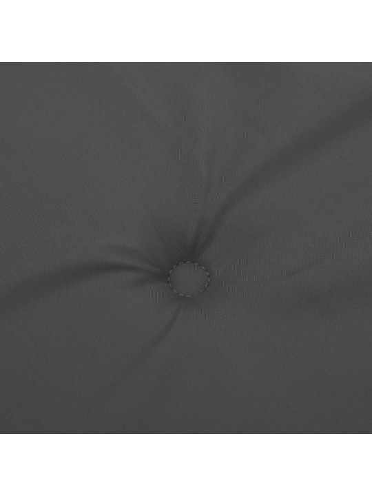 Podušky na židli vysoké opěradlo 2ks antracit melanž 120x50x4cm