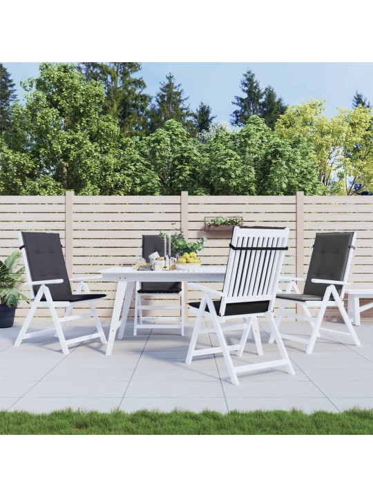 Podušky na židli vysoké opěradlo 4ks antracit melanž 120x50x4cm