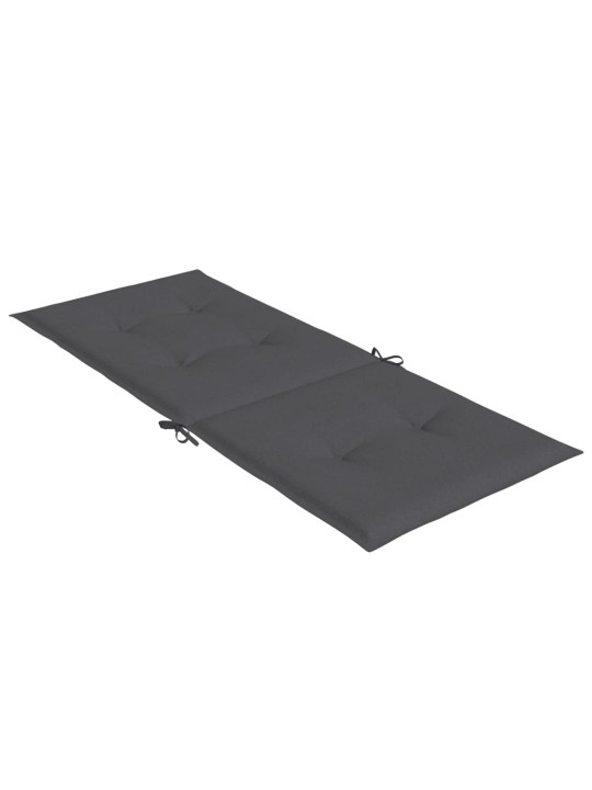 Podušky na židli vysoké opěradlo 4ks antracit melanž 120x50x4cm