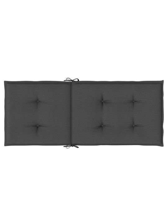 Podušky na židli vysoké opěradlo 4ks antracit melanž 120x50x4cm