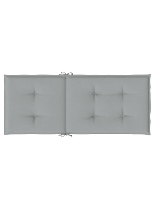 Podušky na židli vysoké opěradlo 4 ks šedá melanž 120x50x4 cm