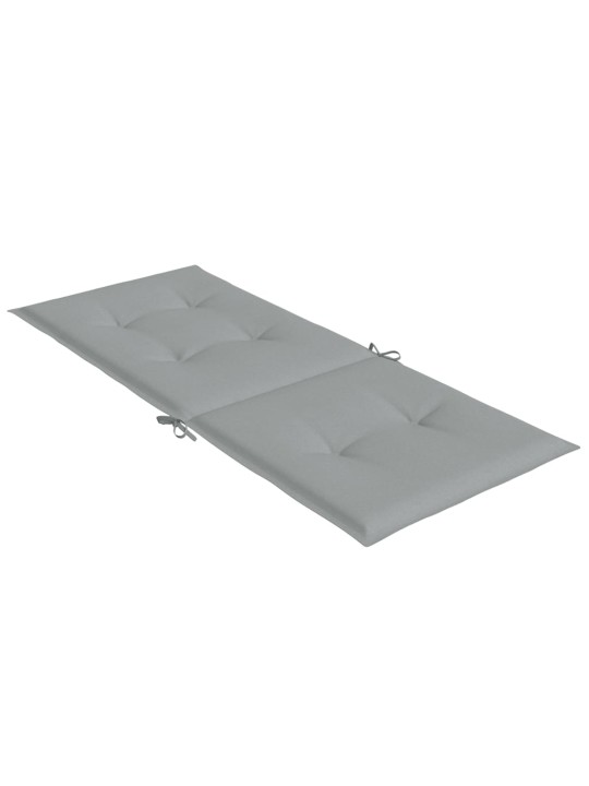 Podušky na židli vysoké opěradlo 6 ks šedá melanž 120x50x4 cm