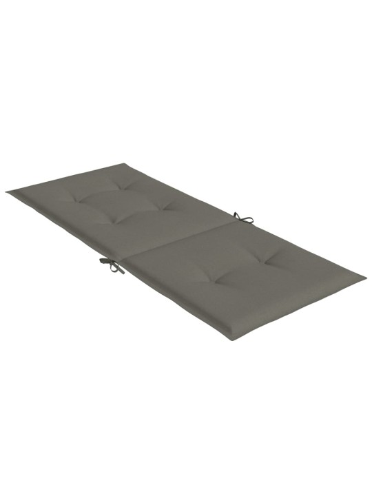 Podušky na židli vysoké opěradlo 4 ks šedá melanž 120x50x4 cm