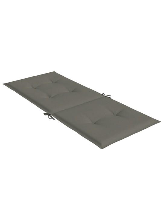 Podušky na židli vysoké opěradlo 6 ks šedá melanž 120x50x4 cm