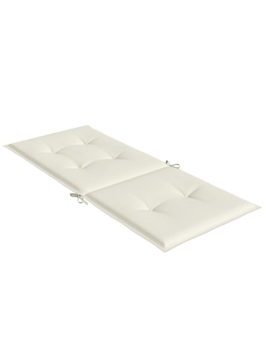 Podušky na židli vysoké opěradlo 6 ks krémová melanž 120x50x4cm