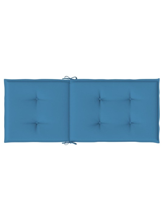 Podušky na židli vysoké opěradlo 6 ks modrá melanž 120x50x4 cm