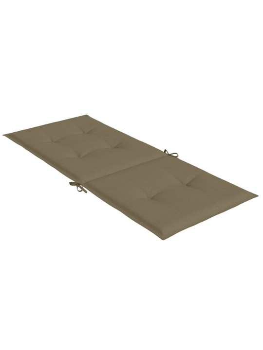 Podušky na židli vysoké opěradlo 2 ks taupe melanž 120x50x4 cm