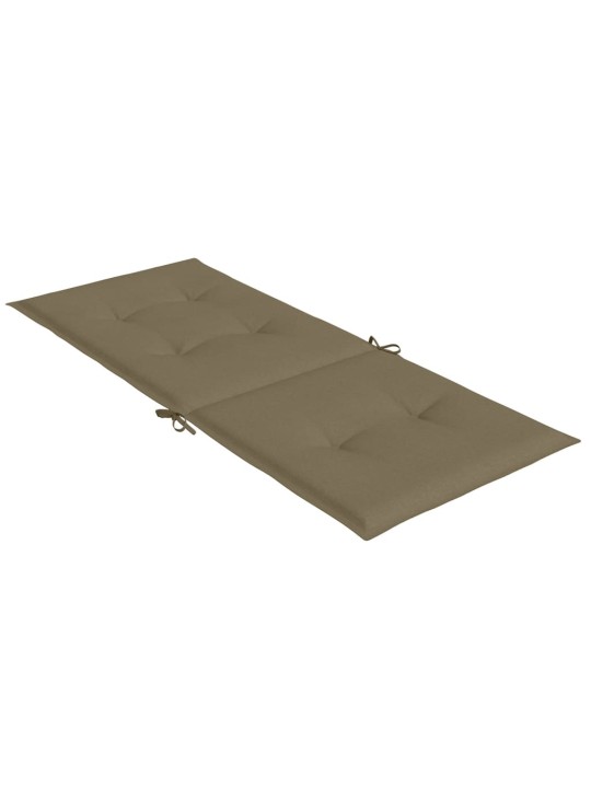 Podušky na židli vysoké opěradlo 4 ks taupe melanž 120x50x4 cm