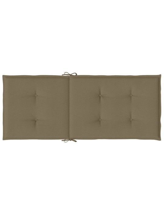 Podušky na židli vysoké opěradlo 4 ks taupe melanž 120x50x4 cm