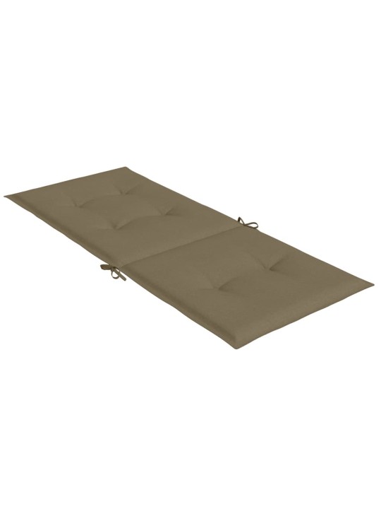 Podušky na židli vysoké opěradlo 6 ks taupe melanž 120x50x4 cm