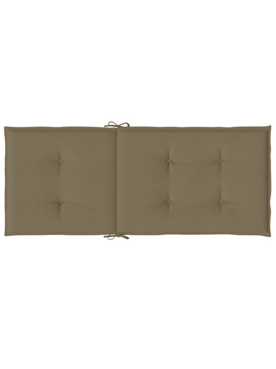 Podušky na židli vysoké opěradlo 6 ks taupe melanž 120x50x4 cm