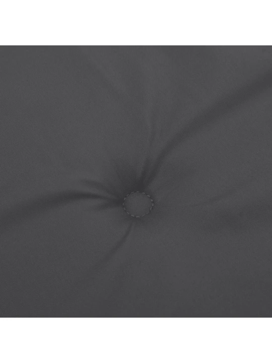 Podušky na židli nízké opěradlo 2 ks antracit melanž 100x50x4cm