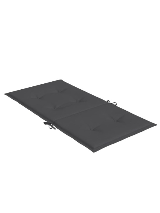Podušky na židli nízké opěradlo 4 ks antracit melanž 100x50x4cm