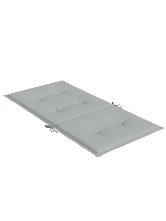 Podušky na židli nízké opěradlo 6 ks šedá melanž 100x50x4 cm