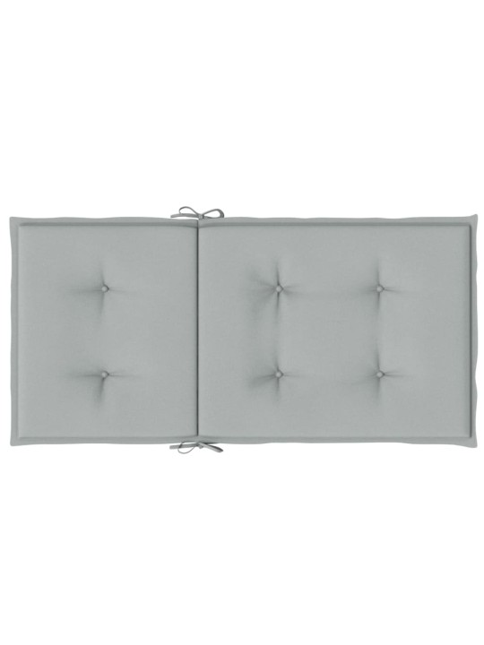 Podušky na židli nízké opěradlo 6 ks šedá melanž 100x50x4 cm