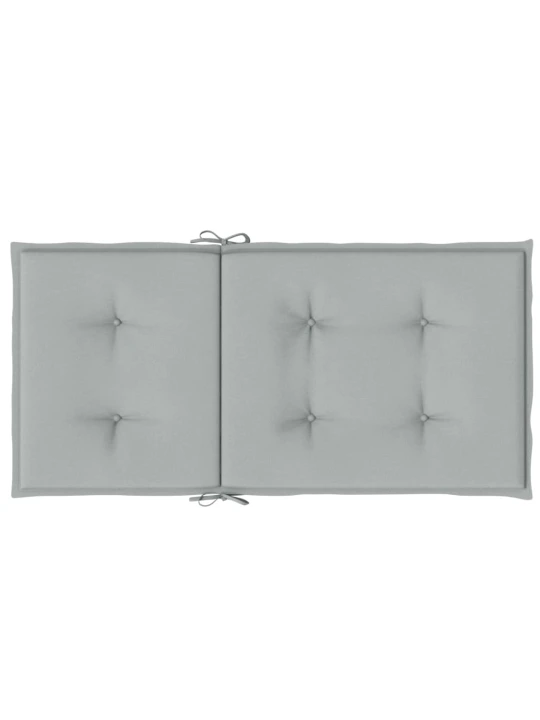 Podušky na židli nízké opěradlo 6 ks šedá melanž 100x50x4 cm