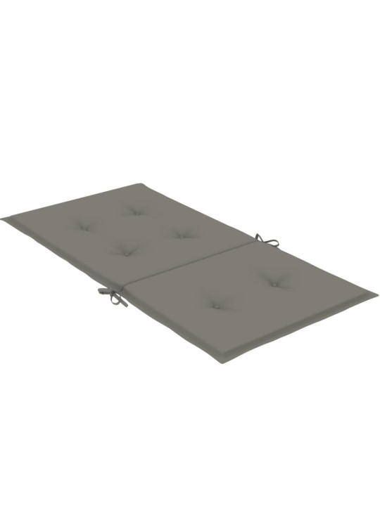 Podušky na židli nízké opěradlo 4 ks šedá melanž 100x50x4 cm