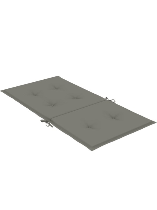 Podušky na židli nízké opěradlo 6 ks šedá melanž 100x50x4 cm