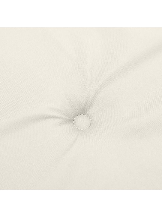 Podušky na židli nízké opěradlo 2 ks krémová melanž 100x50x4 cm