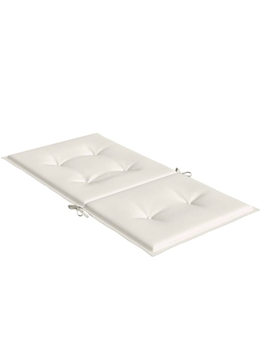 Podušky na židli nízké opěradlo 6 ks krémová melanž 100x50x4 cm