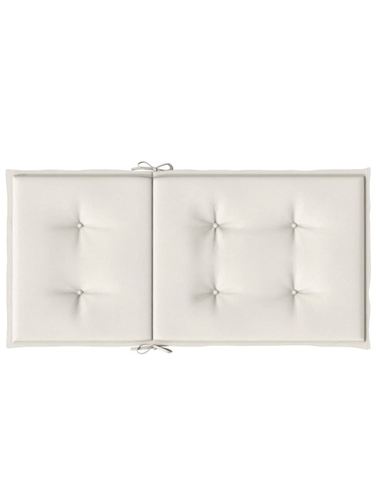 Podušky na židli nízké opěradlo 6 ks krémová melanž 100x50x4 cm