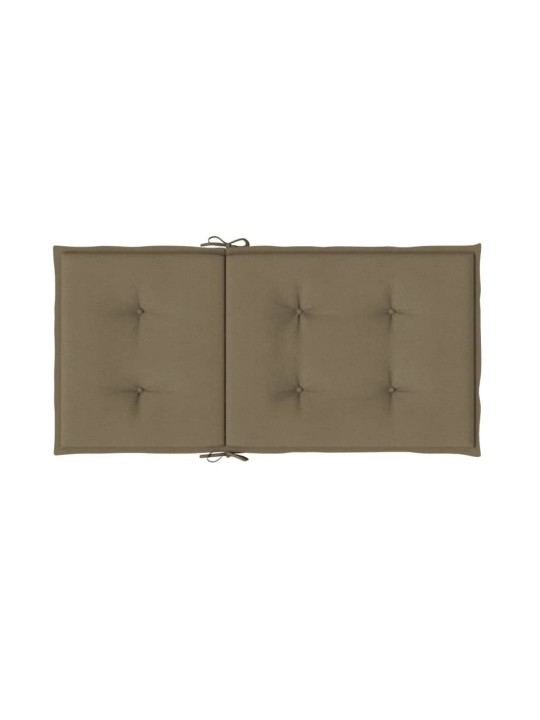 Podušky na židli nízké opěradlo 4 ks taupe melanž 100x50x4 cm