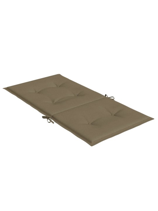 Podušky na židli nízké opěradlo 6 ks taupe melanž 100x50x4 cm