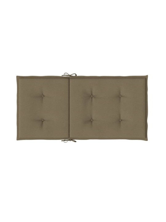 Podušky na židli nízké opěradlo 6 ks taupe melanž 100x50x4 cm