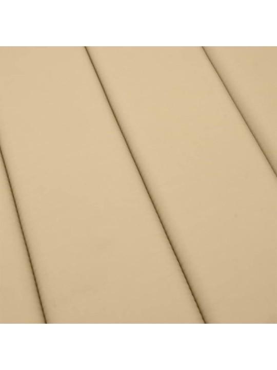 Poduška na lehátko béžová melanž 186x58x4 cm textil