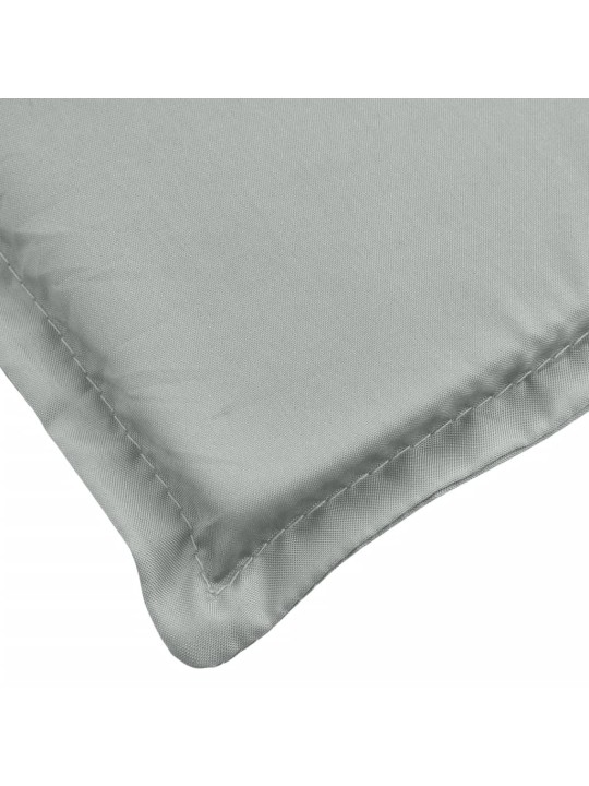Poduška na lehátko světle šedá melanž 200 x 50 x 4 cm textil