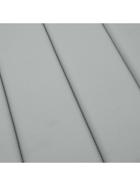 Poduška na lehátko světle šedá melanž 200 x 50 x 4 cm textil