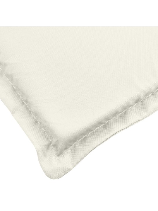 Poduška na lehátko krémová melanž 200 x 50 x 4 cm textil