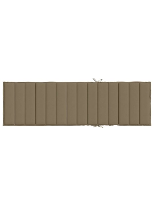 Poduška na lehátko taupe melanž 200 x 50 x 4 cm textil