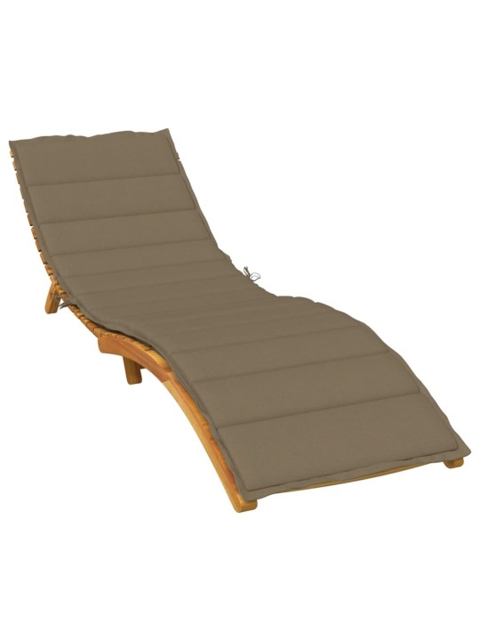 Poduška na lehátko taupe melanž 200 x 50 x 4 cm textil