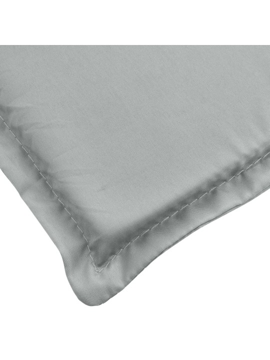 Poduška na lehátko světle šedá melanž 200 x 60 x 4 cm textil