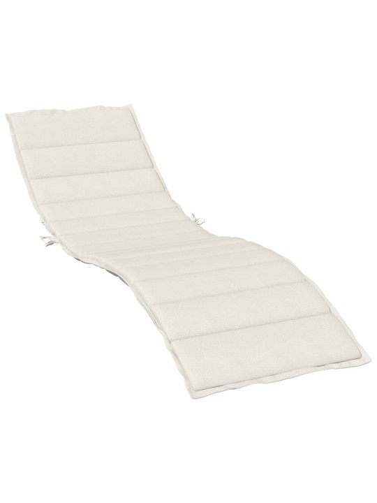Poduška na lehátko krémová melanž 200 x 60 x 4 cm textil