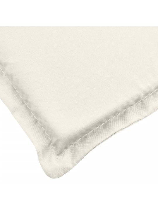 Poduška na lehátko krémová melanž 200 x 60 x 4 cm textil