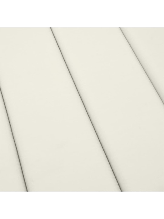Poduška na lehátko krémová melanž 200 x 60 x 4 cm textil