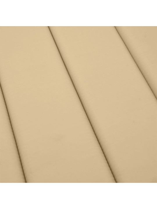 Poduška na lehátko béžová melanž 200 x 60 x 4 cm textil