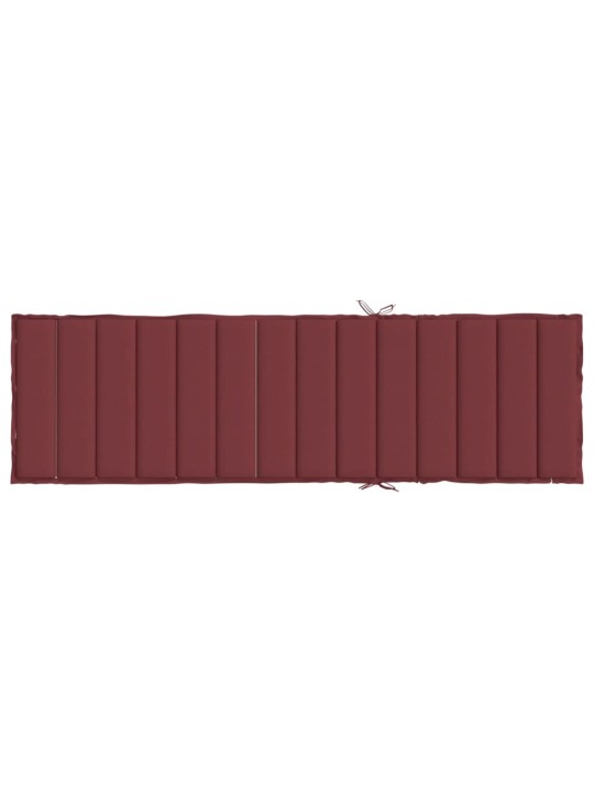 Poduška na lehátko vínová melanž 200 x 60 x 4 cm textil
