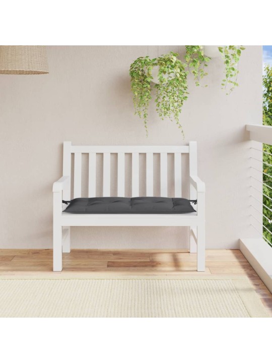 Poduška na zahradní lavici antracitová melanž 100x50x7cm textil