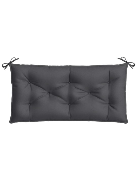 Poduška na zahradní lavici antracitová melanž 100x50x7cm textil