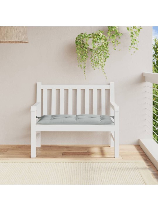 Poduška na zahradní lavici světle šedá melanž 100x50x7cm textil