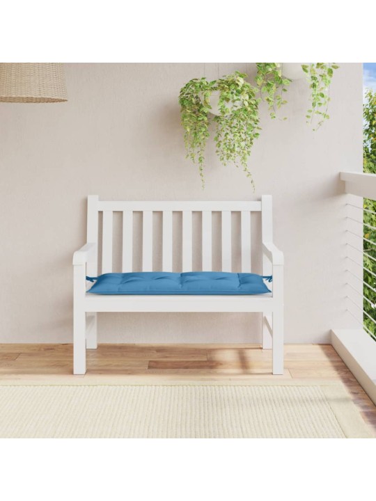 Poduška na zahradní lavici modrá melanž 100 x 50 x 7 cm textil