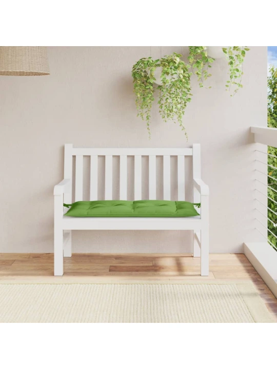 Poduška na zahradní lavici zelená melanž 100 x 50 x 7 cm textil