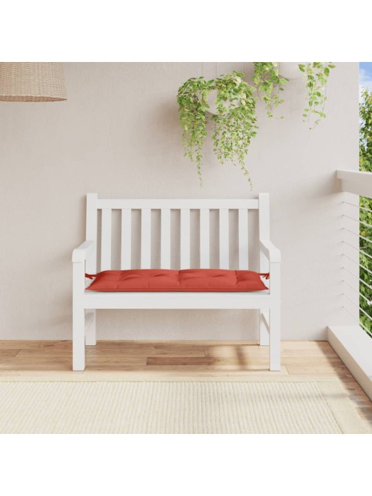 Poduška na zahradní lavici červená melanž 100x50x7 cm textil