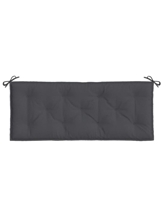 Poduška na zahradní lavici antracitová melanž 120x50x7cm textil