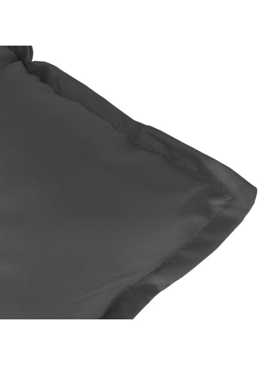 Poduška na zahradní lavici antracitová melanž 120x50x7cm textil