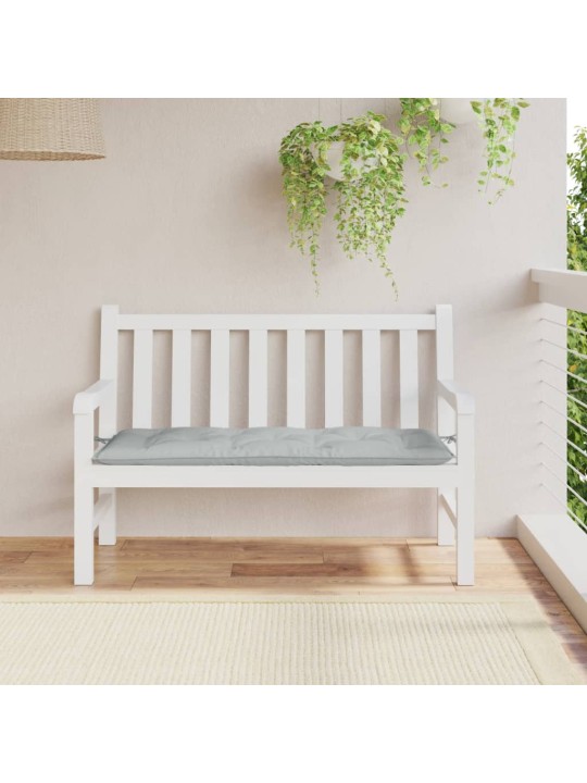 Poduška na zahradní lavici světle šedá melanž 120x50x7cm textil