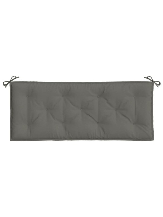 Poduška na zahradní lavici tmavě šedá melanž 120x50x7 cm textil